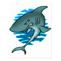 Cartoon Shark postcards