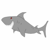 Cartoon Shark Sculpture Keychain Acrylic Cut Out