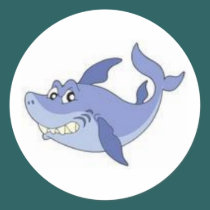 Cartoon Shark Sticker stickers