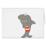 Cartoon Shark With Bucket Of Fried Chicken cards