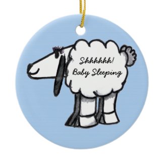 Cartoon Sheep Baby Sleeping Door Hanger Ornament ornament