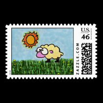 stamp philatelic with sheep images