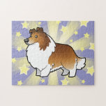 Cartoon Shetland Sheepdog / Collie Puzzle
