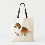 Cartoon Shetland Sheepdog / Collie Tote Bags