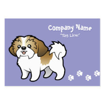 Cartoon Shih Tzu (puppy cut) Business Cards