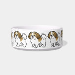Cartoon Shih Tzu (puppy cut) Cat Bowls