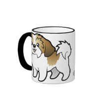 Cartoon Shih Tzu (puppy cut) Mugs