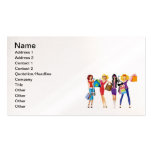 CARTOON SHOPPING GIRLS VECTORS FASHION STYLE FUN F BUSINESS CARDS