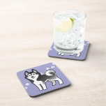 Cartoon Siberian Husky / Alaskan Malamute Coasters