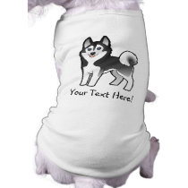 Cartoon Siberian Husky / Alaskan Malamute Dog T-shirt