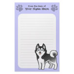 Cartoon Siberian Husky / Alaskan Malamute stationery