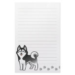 Cartoon Siberian Husky / Alaskan Malamute Customized Stationery