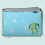 Cartoon Silly Green Monster ipad sleeves