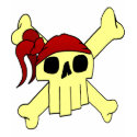 CARTOON SKULL AND CROSSBONES t-shirts