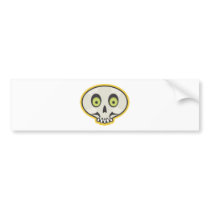 Cartoon Skull Bumper Sticker
