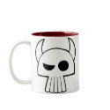 Cartoon Skull Design with Horns drinking mug by Onno_Animation Cartoon Skull Design with Horns drinking mug