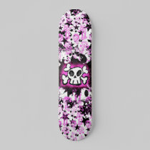 Cartoon Skull Skateboard
