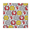 Cartoon Skulls and Bones Halloween Magnet