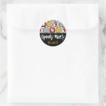 Cartoon Skulls & Bones Halloween Party Label Cartoon Skulls & Bones Halloween Party Label
