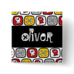 Cartoon Skulls & Bones Halloween Party Name Tag Cartoon Skulls & Bones Halloween Party Name Tag