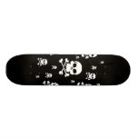 Cartoon Skulls Collage - Black & White Skate Board Decks