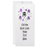 Cartoon Skulls Collage - Purple Customized Rack Card