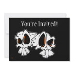 Cartoon Skulls Halloween Party Invitation