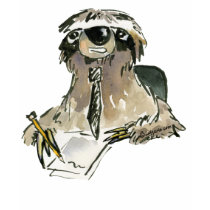 Cartoon Sloth Dark T Shirt