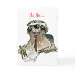 Cartoon Sloth Holiday Greeting Card
