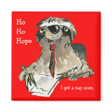 Cartoon Sloth Holiday Magnet magnet
