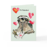 Cartoon Sloth Valentines Day Card cards