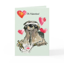 Cartoon Sloth Valentines Day Card