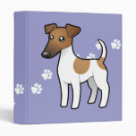 Cartoon Smooth Fox Terrier 3 Ring Binders