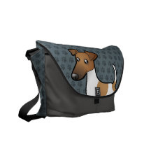 Cartoon Smooth Fox Terrier Courier Bag