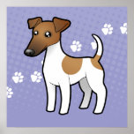 Cartoon Smooth Fox Terrier Poster