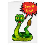 Cartoon Snake Chinese New Year Greeting Card