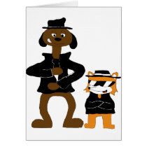 Cartoon Snoop Dogg And Jamie Fox Fans Cards