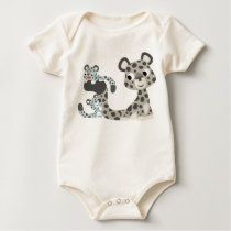 Cartoon Snow Leopard and Cubs Baby T-shirt by Lioness_Graphics Cartoon Snow Leopard and Cubs Baby T-shirt