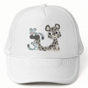 Cartoon Snow Leopard and Cubs Hat by Lioness_Graphics Cartoon Snow Leopard and Cubs Hat