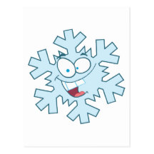 Cartoon Snowflake Post Card