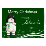 Cartoon Snowman Christmas Greeting Cards