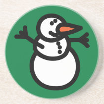 Cartoon Snowman Holiday Icons Coaster coasters