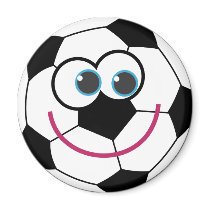 Cartoon Soccer Ball Refrigerator Magnets