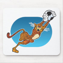 Cartoon Soccer Cheetah mousepads