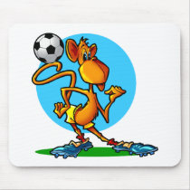 Cartoon Soccer Monkey mousepads