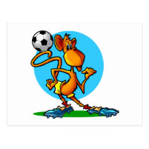 Cartoon Soccer Monkey postcards
