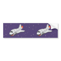 Cartoon Space Shuttle bumper stickers