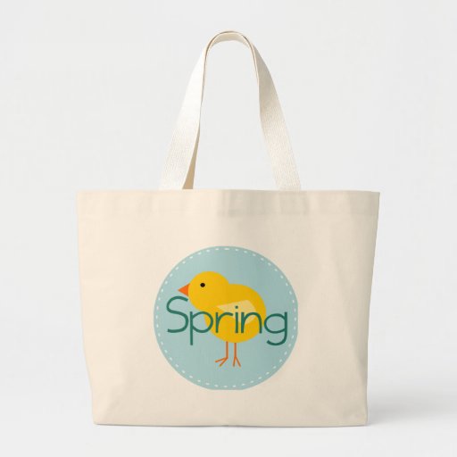 Cartoon Spring Bird Canvas Bag