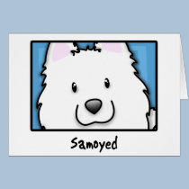 Cartoon Square Samoyed cards