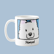 Cartoon Square Samoyed mugs